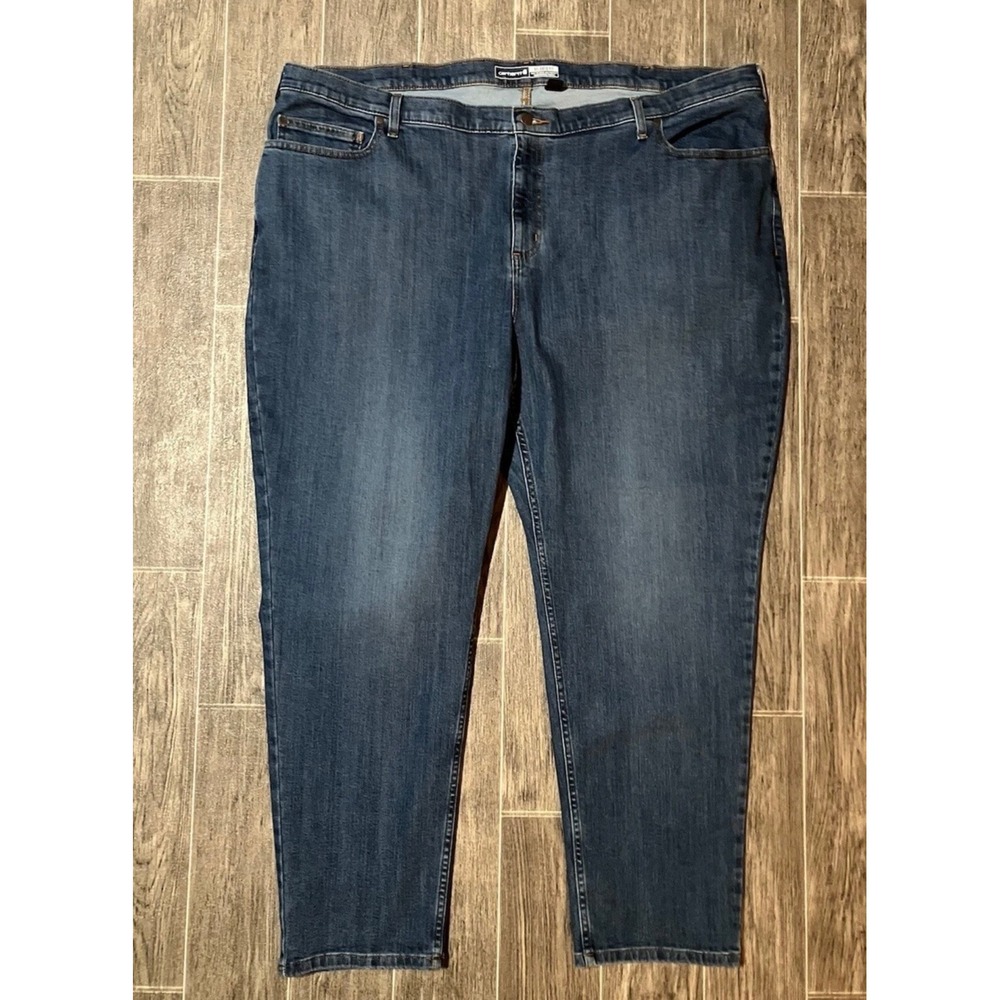Carhartt Rugged Flex Relaxed Fit Jeans Women 26W Blue New BD5383-W Straight Leg